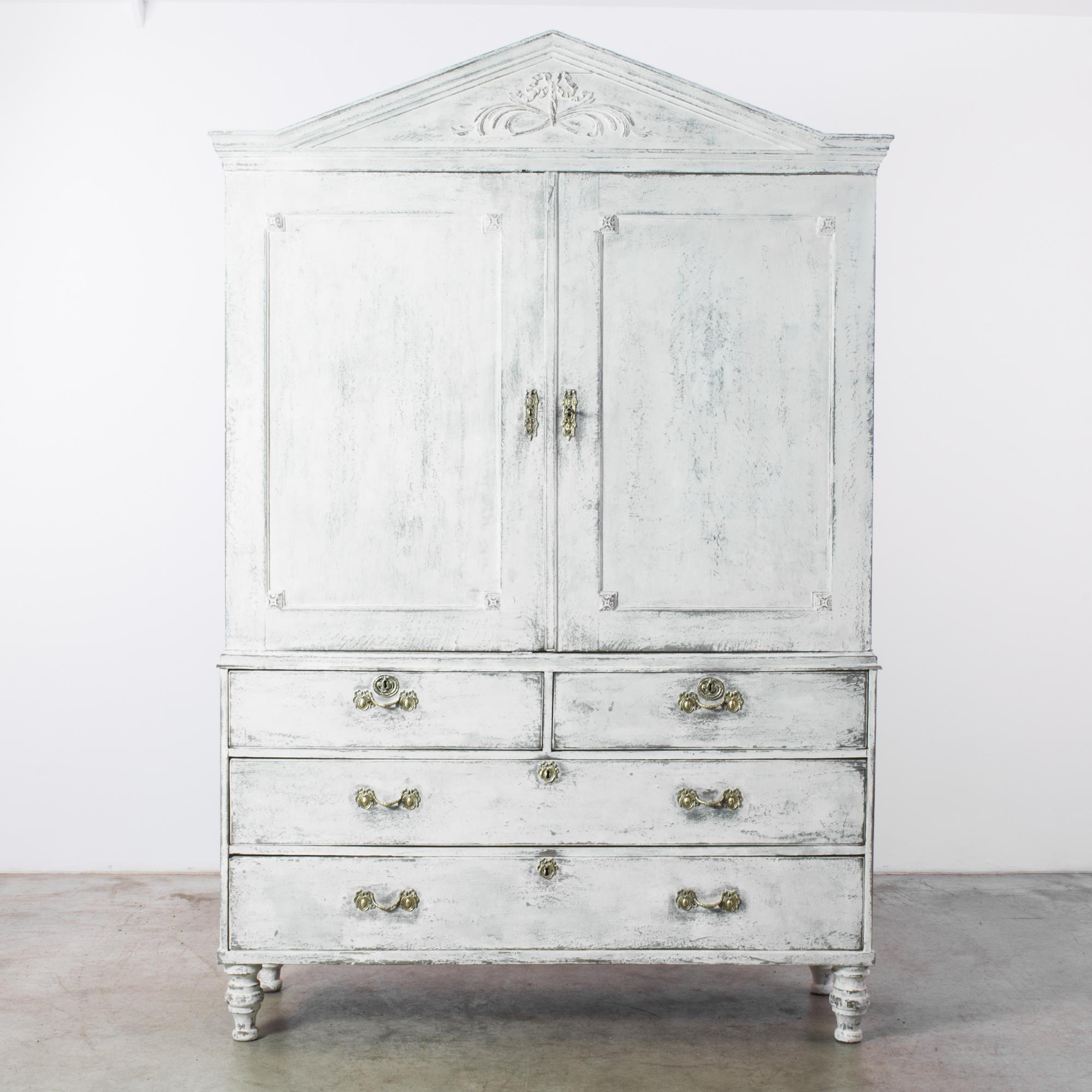 1780s Louis XVI Style  Belgian White Patinated Cabinet 9