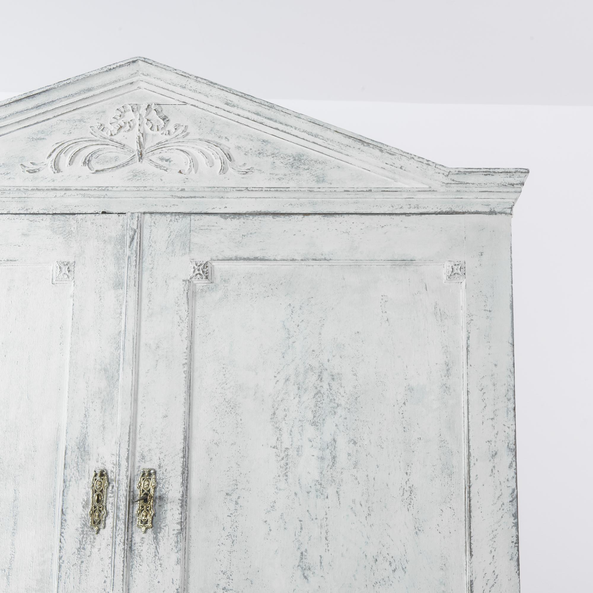 18th Century 1780s Louis XVI Style  Belgian White Patinated Cabinet