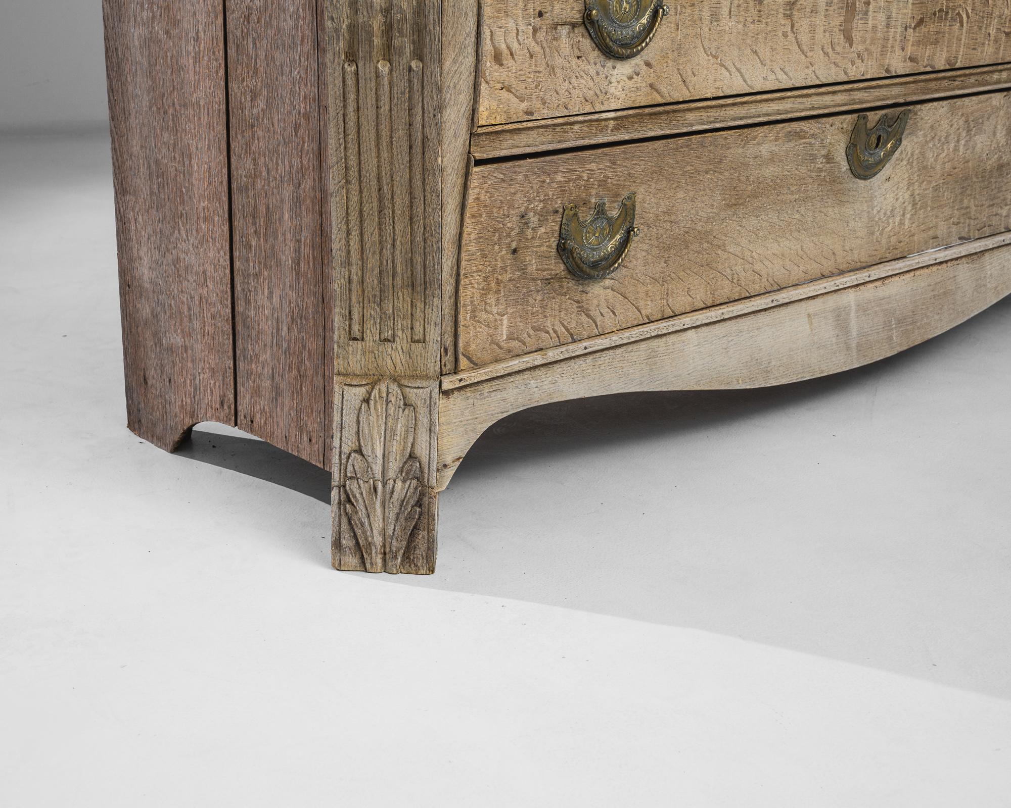 1780s Netherlands Bleached Oak Cabinet 4