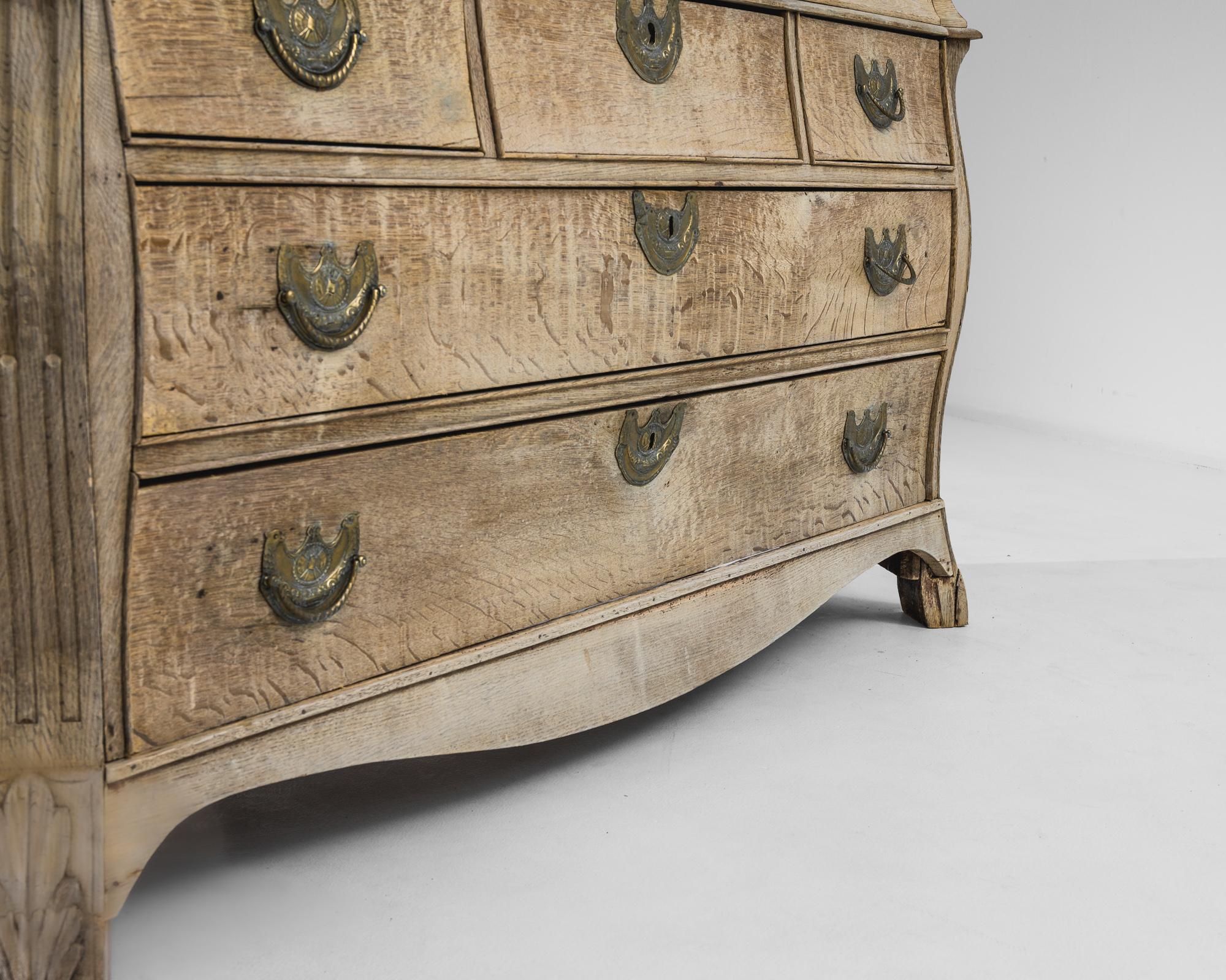 1780s Netherlands Bleached Oak Cabinet 5