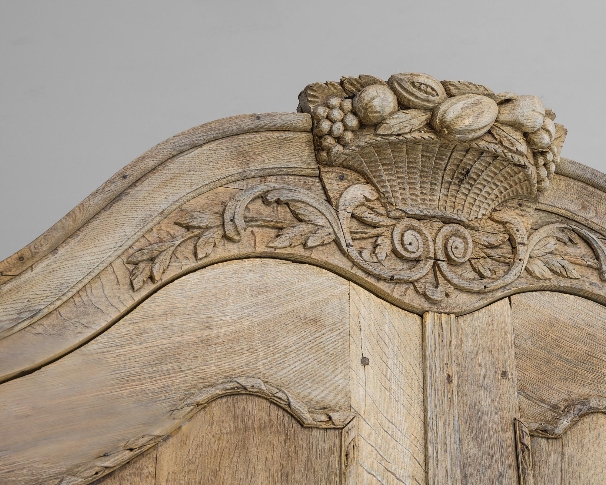 1780s Netherlands Bleached Oak Cabinet 1