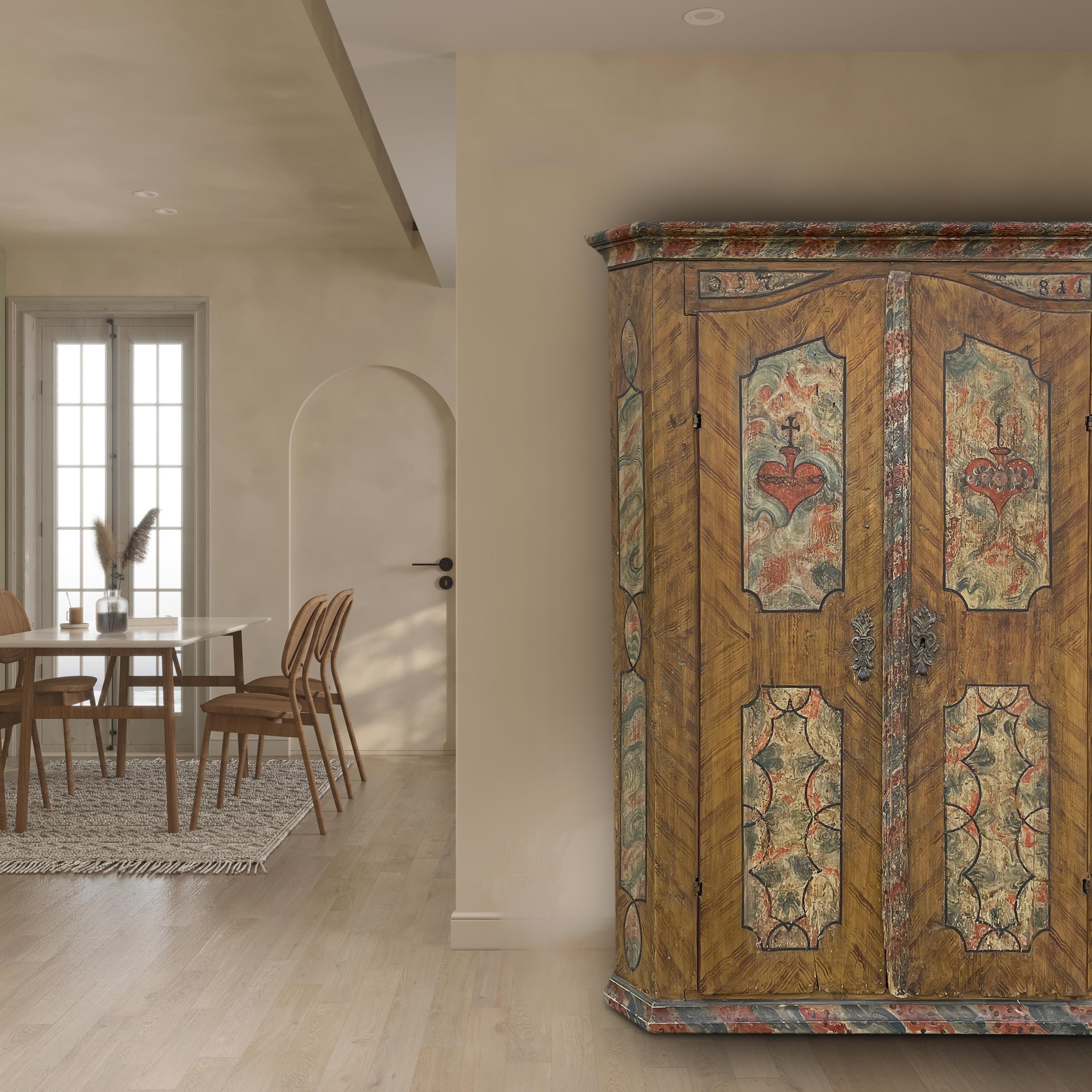 1781 Tyrolean Painted Wardrobe 4