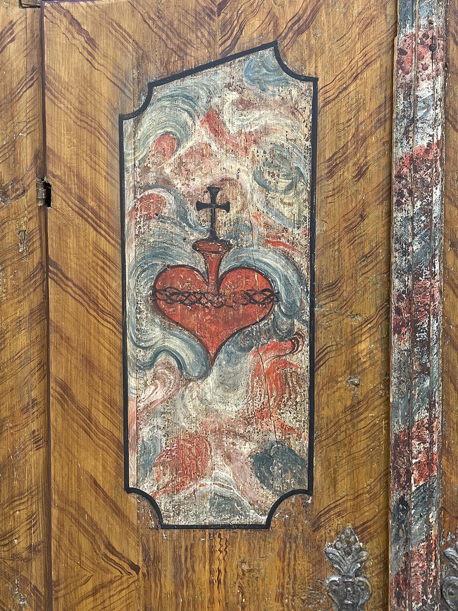 Neoclassical 1781 Tyrolean Painted Wardrobe
