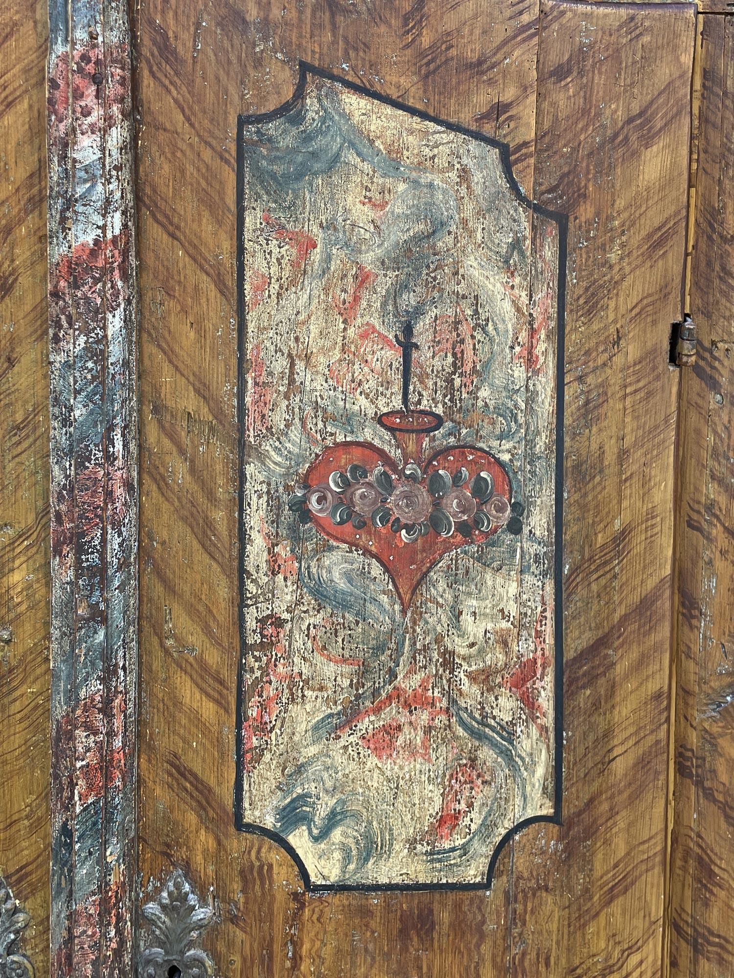 Austrian 1781 Tyrolean Painted Wardrobe