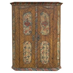 1781 Tiroler bemalter Kleiderschrank  