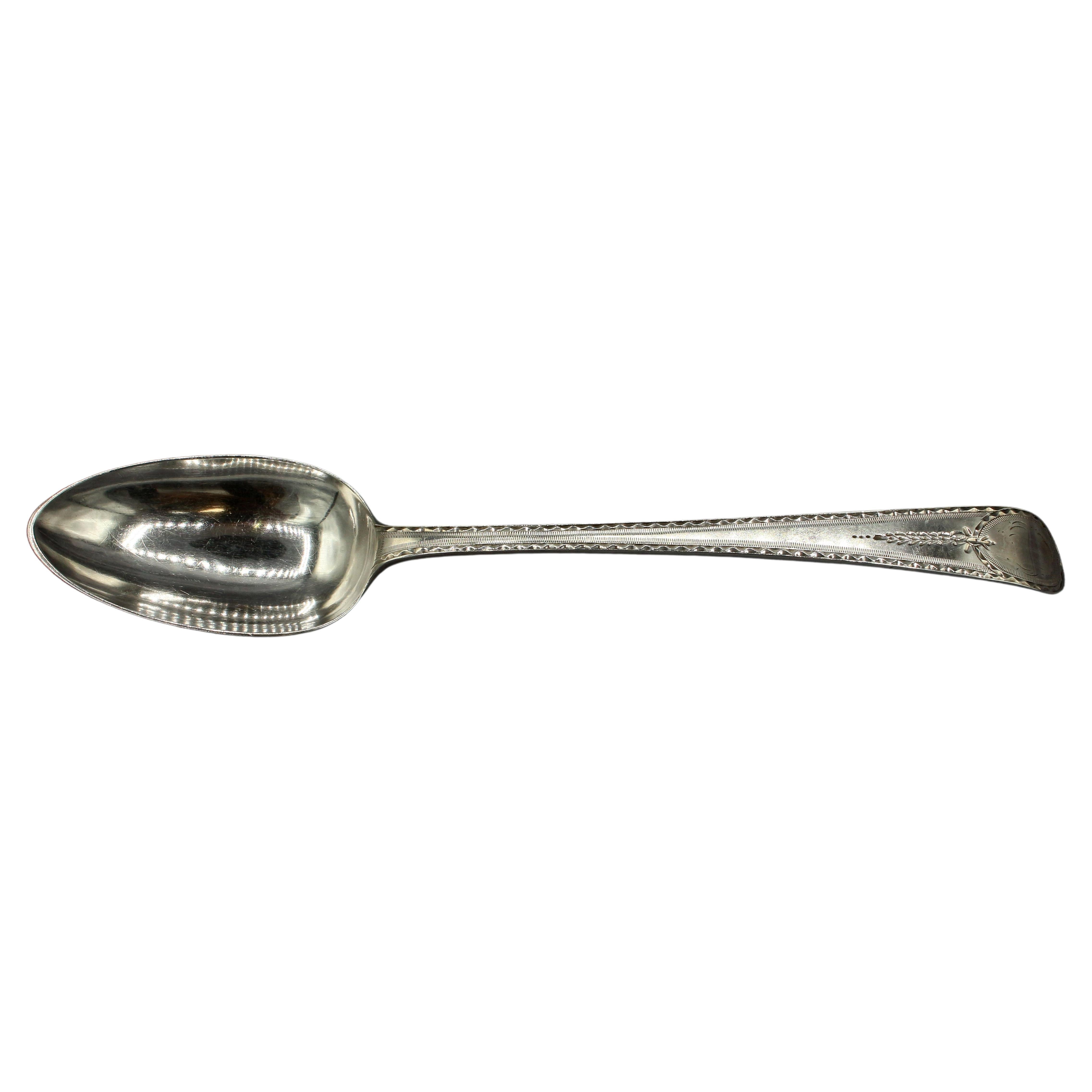 1782 George III Period Sterling Silver Tablespoon by Hester Bateman For Sale
