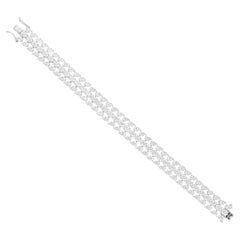 17.83 Carat SI/H Oval Pear Brilliant Cut Diamond Bracelet en or blanc 18 Karat