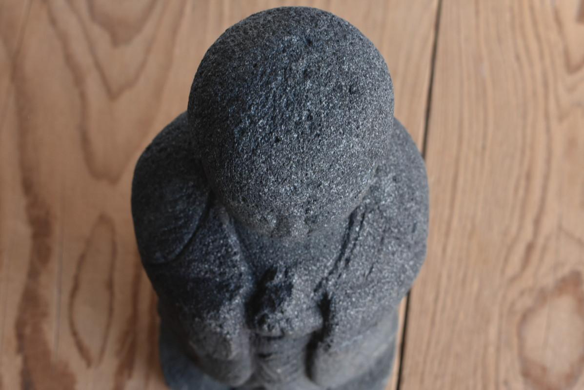 1783 / Japanese Antique Stone Carving God / like a Stone Buddha /Garden Figurine 9