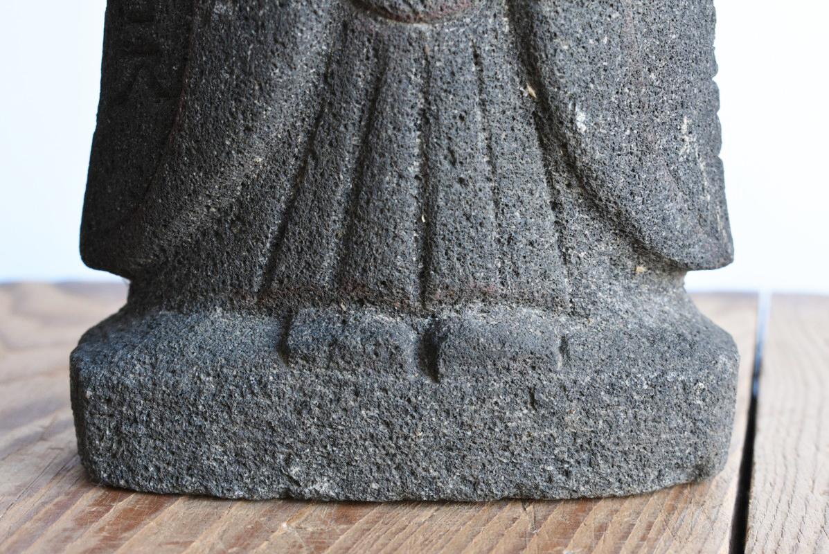 1783 / Japanese Antique Stone Carving God / like a Stone Buddha /Garden Figurine 1