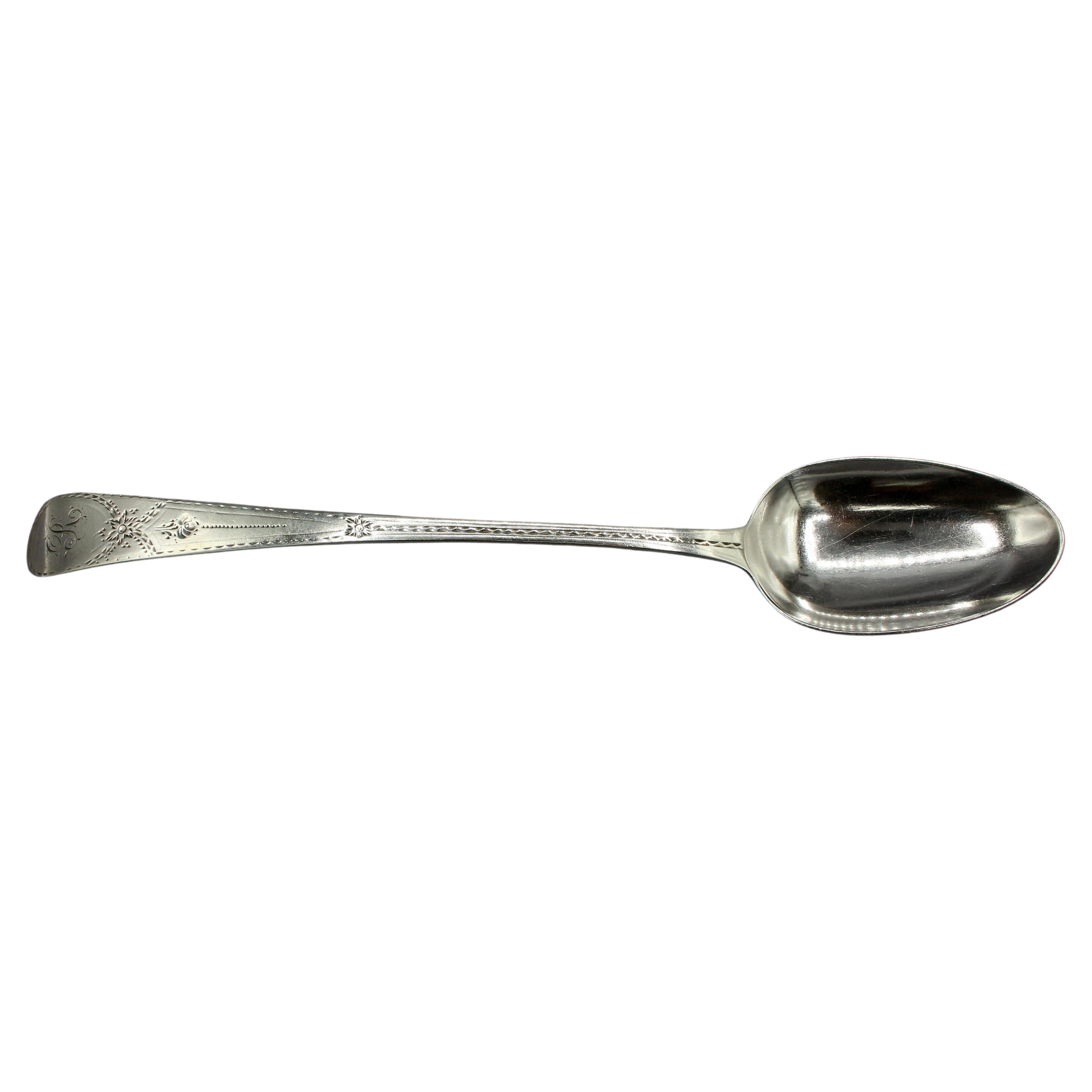 1784 George III Period Sterling Silver Bast Spoon (Cuillère à Bast) en vente