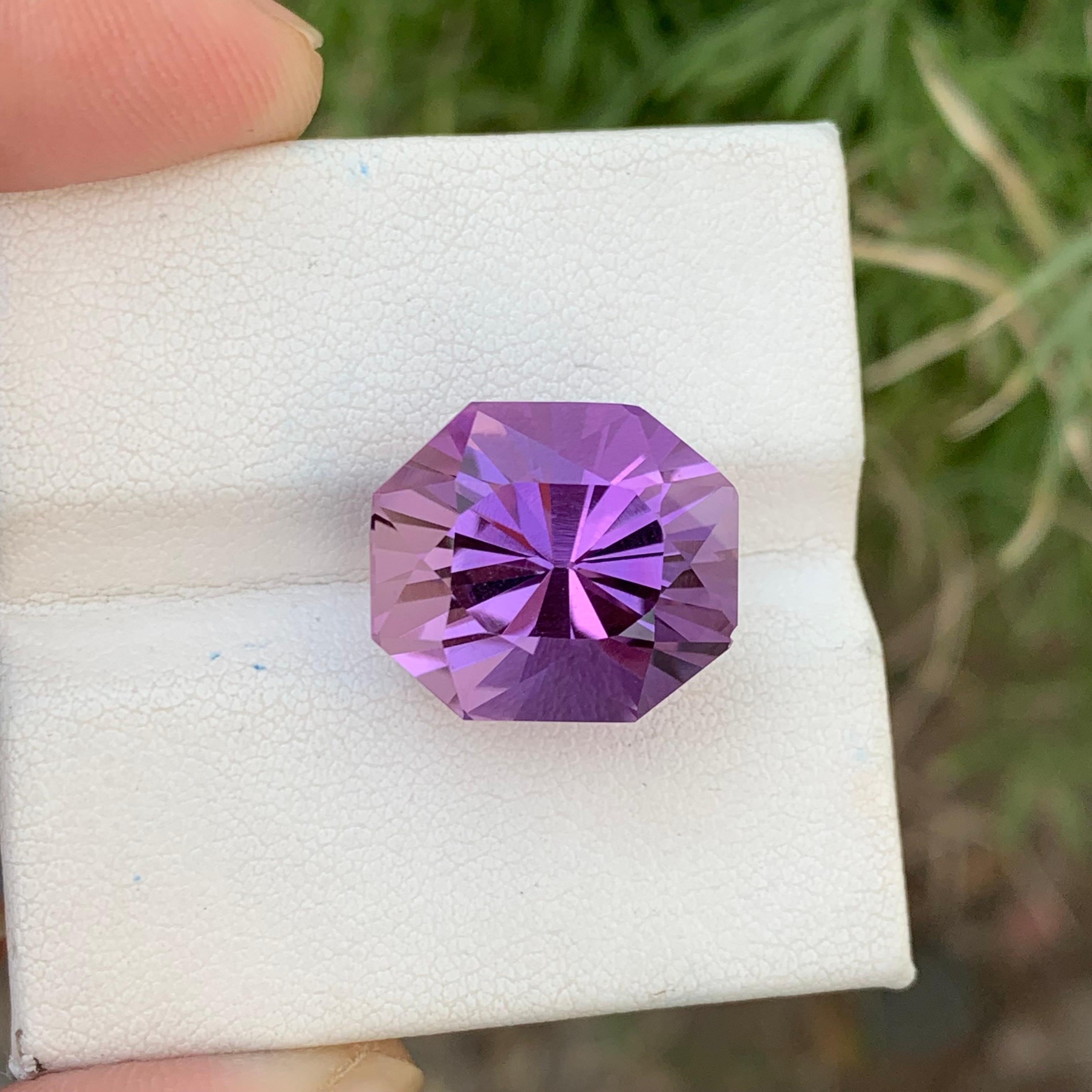 Arts and Crafts 17.85 Carats Natural Loose Purple Amethyst Fancy Cut Gemstone  For Sale