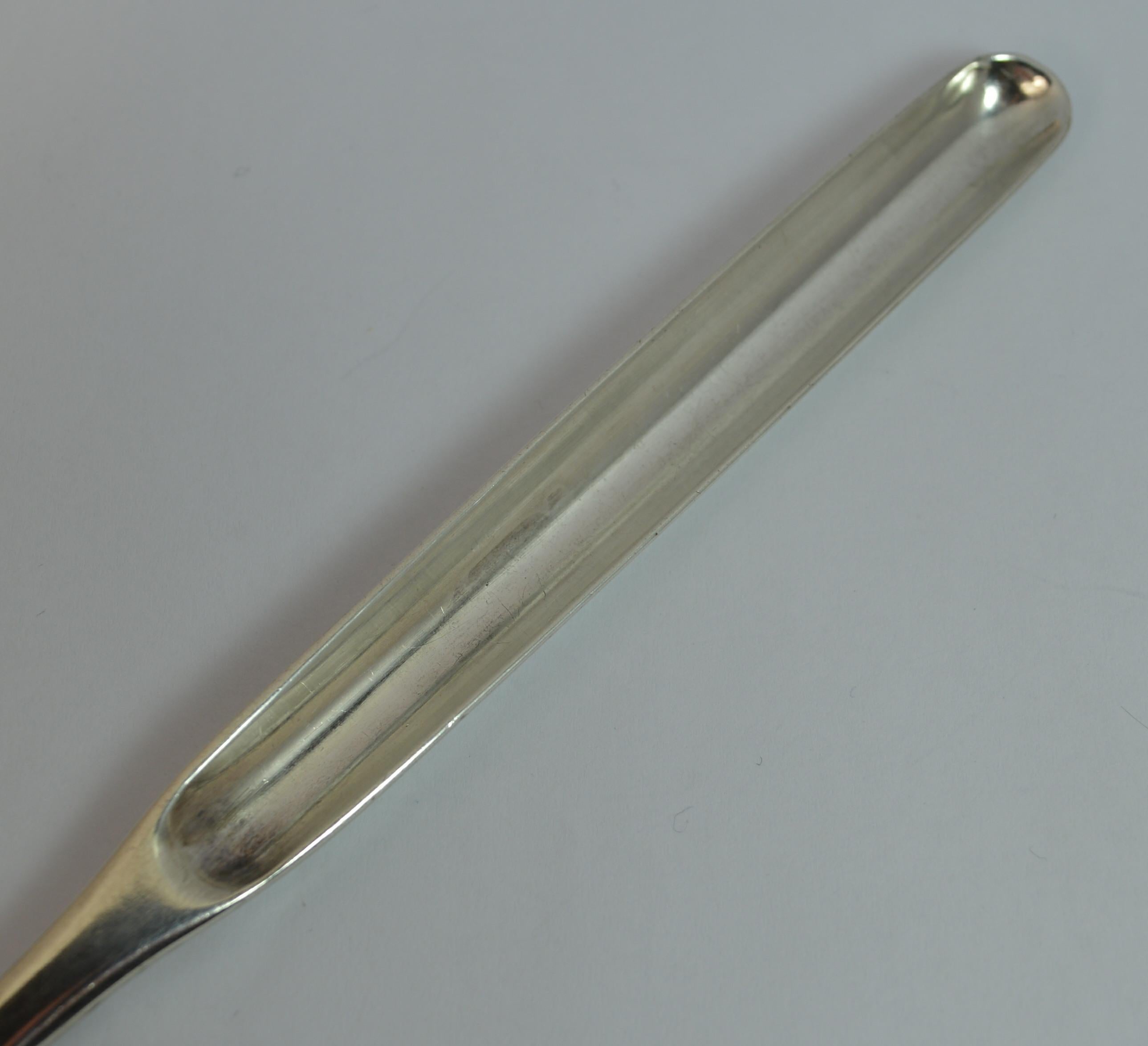 Women's or Men's 1785 Georgian Dublin Irish Silver Double Marrow Scoop Spoon