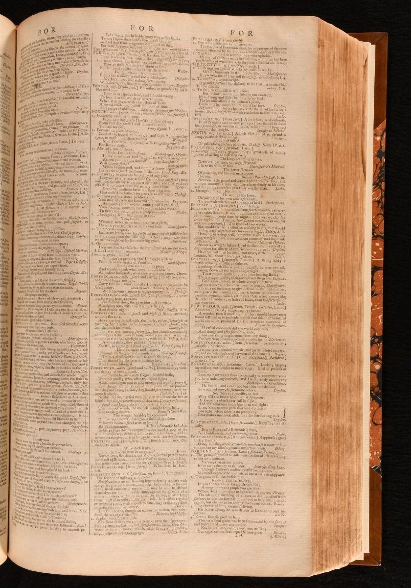 Paper 1786 A Dictionary of the English Language For Sale