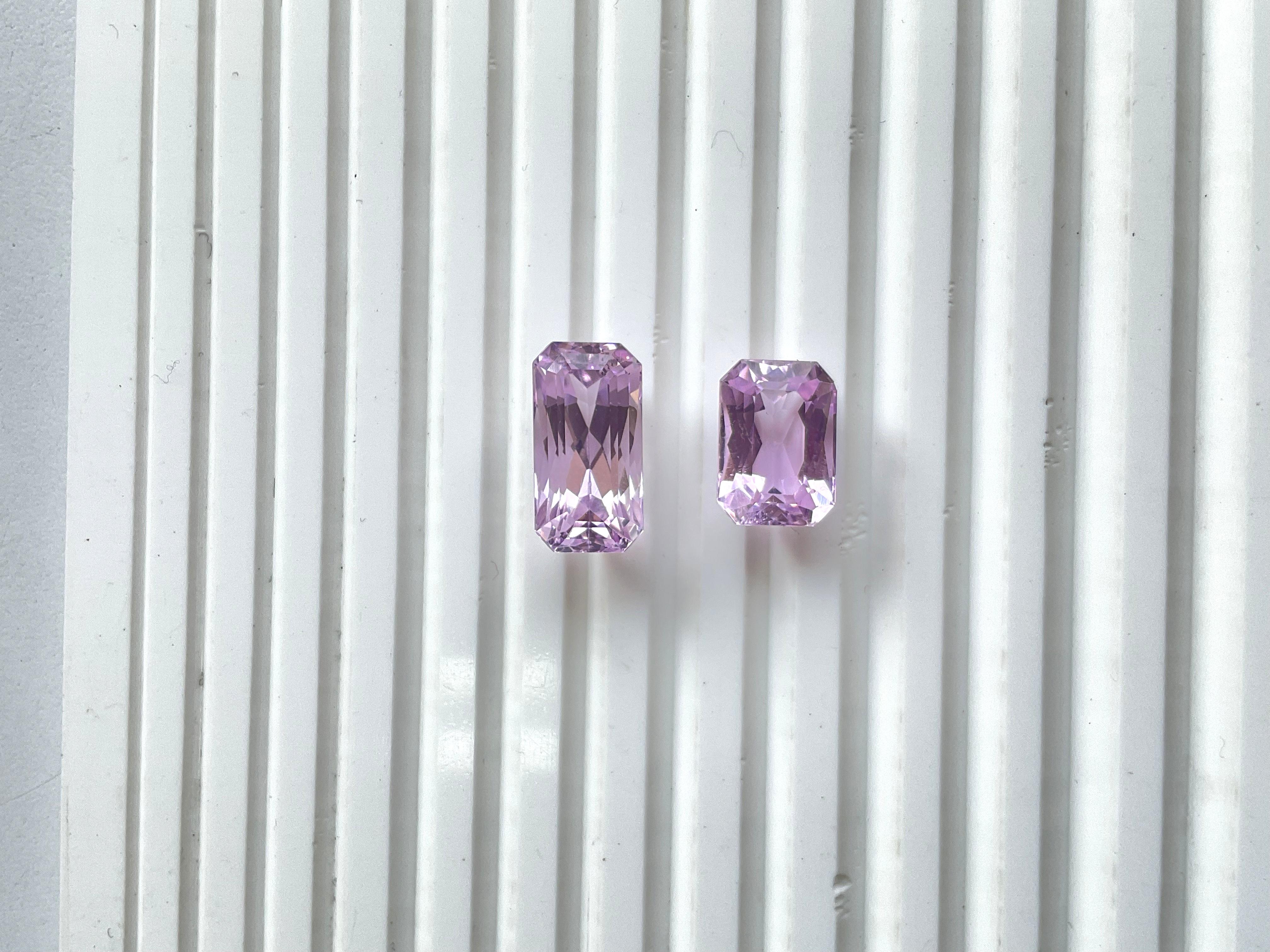 Octagon Cut 17.86 Carats Pink Kunzite Octagon Natural Cut Stones For Fine Gem Jewellery For Sale
