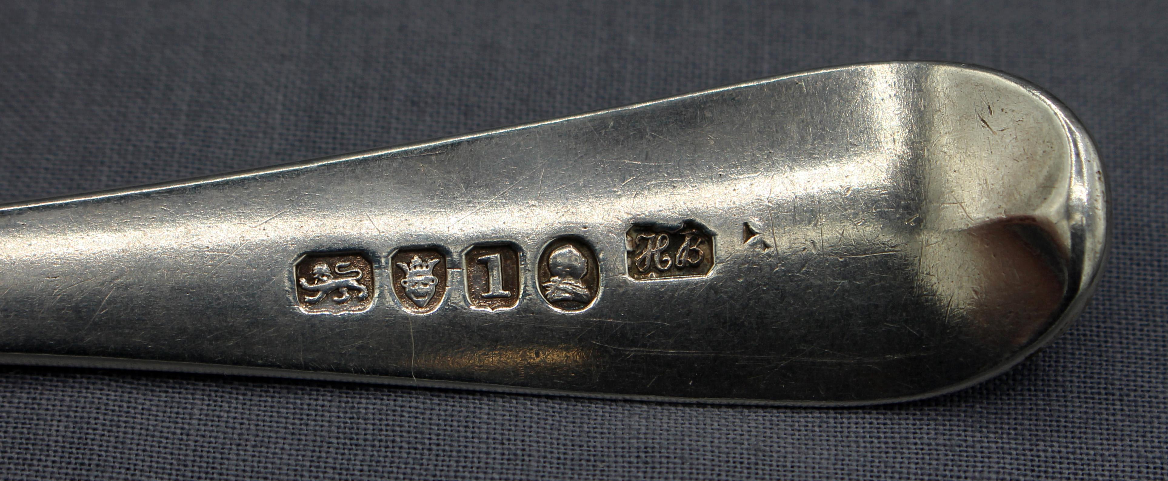 Néoclassique Cuillère de table en argent sterling à motif anglais ancien de 1786 par Hester Bateman en vente