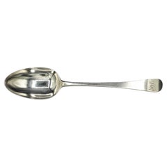 Cuchara de plata de ley con dibujo inglés antiguo de 1786 por Hester Bateman