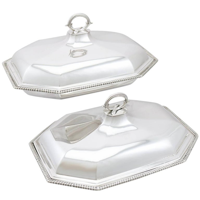 1787 Antique Sterling Silver Entree Dishes For Sale at 1stdibs