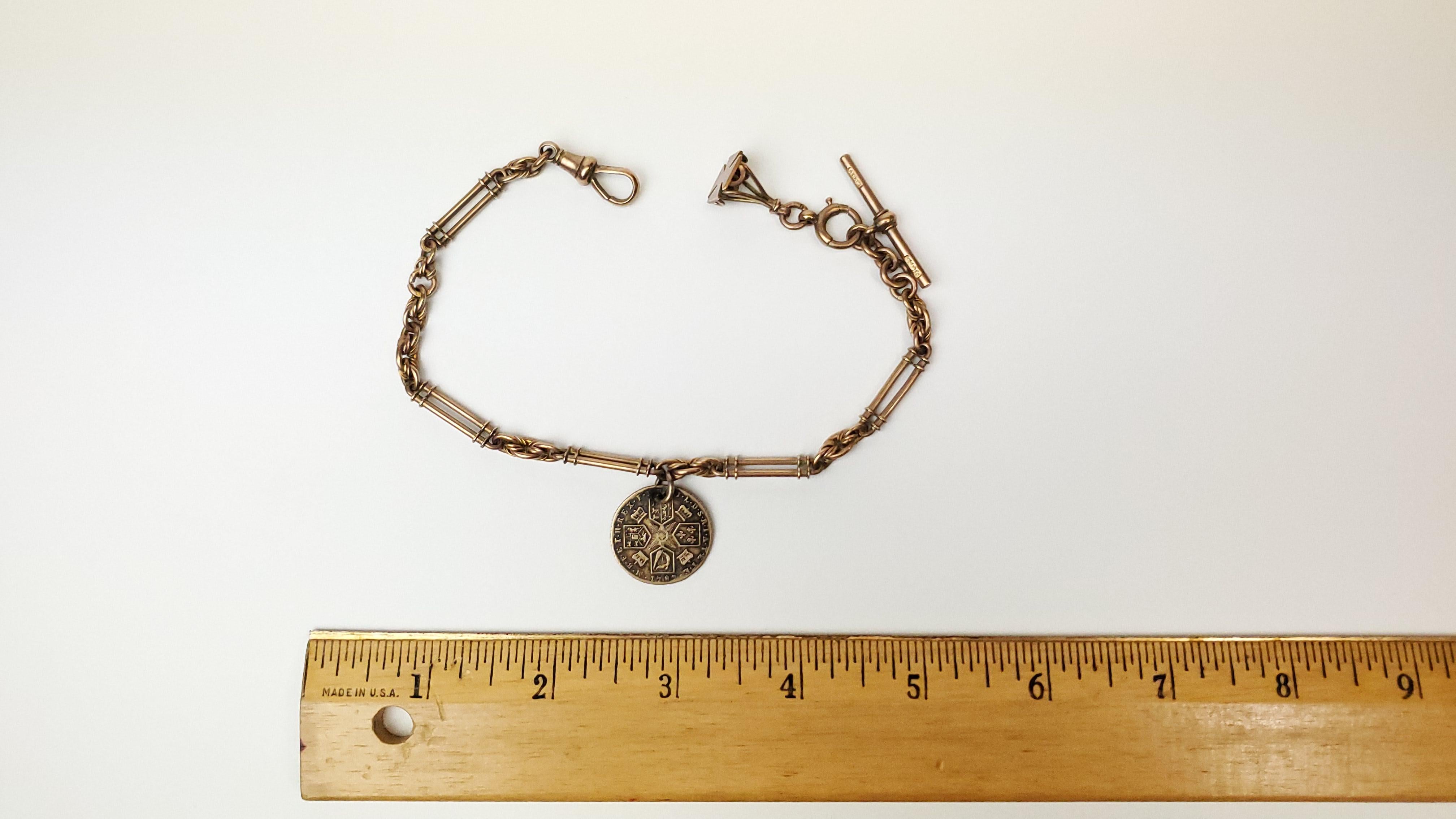 Women's or Men's 1787 Coin Watch Fob Antique