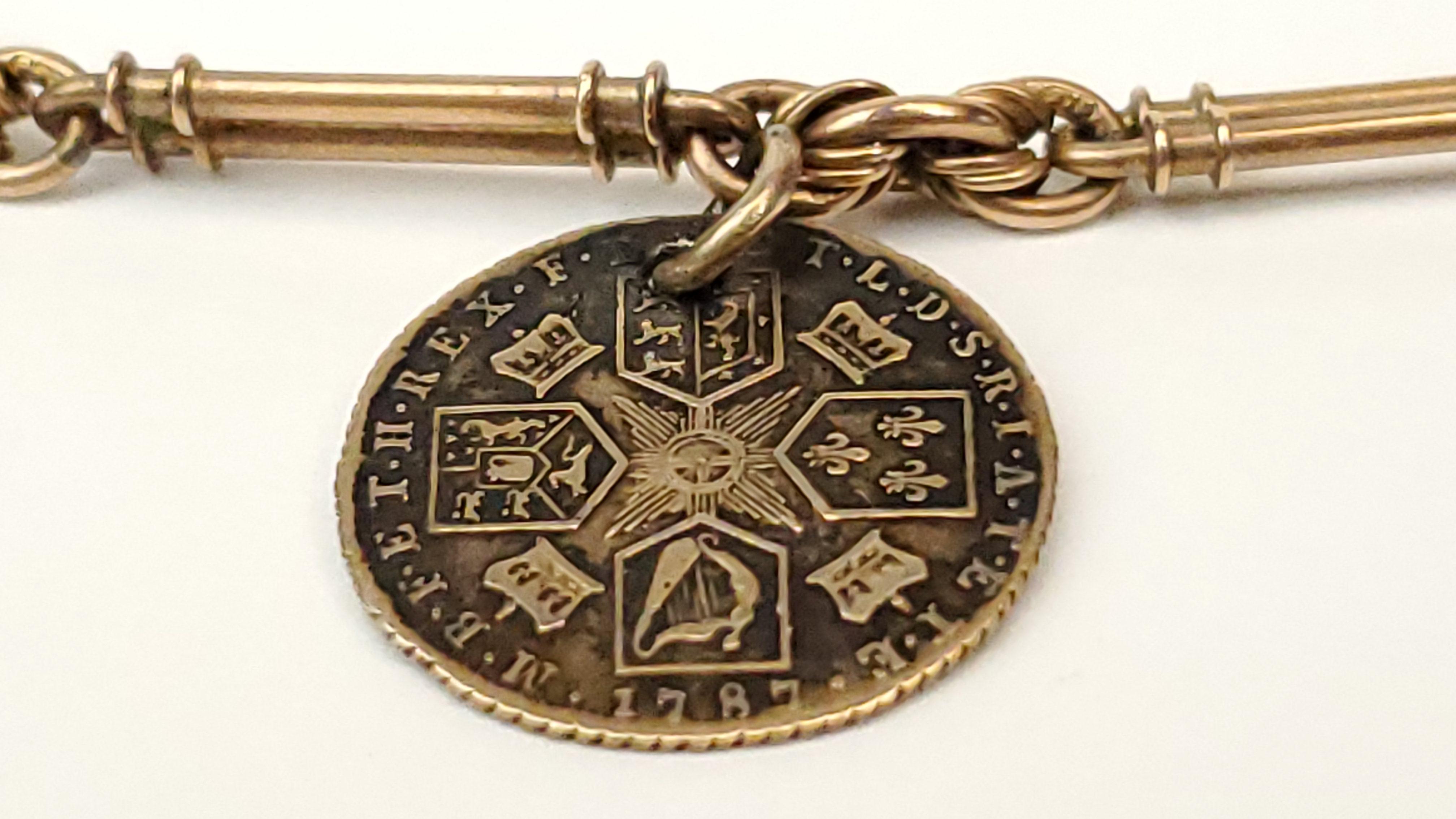 1787 Coin Watch Fob Antique 1