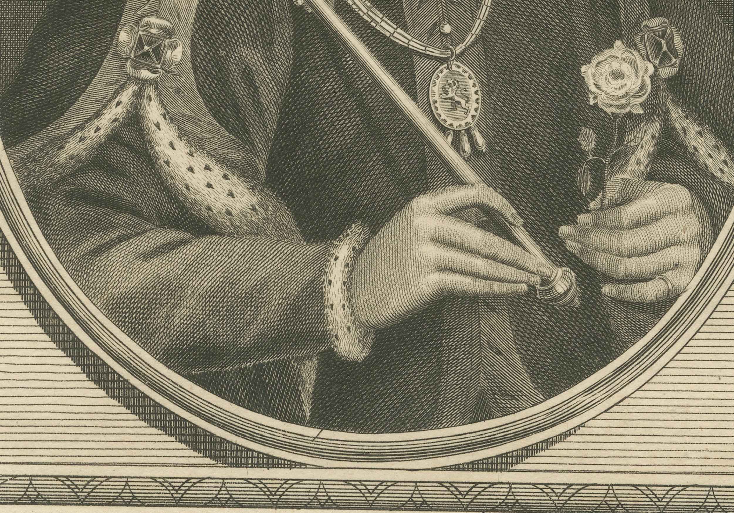Paper 1787 Engraved Portrait of King Henry IV - Lancastrian Sovereign For Sale