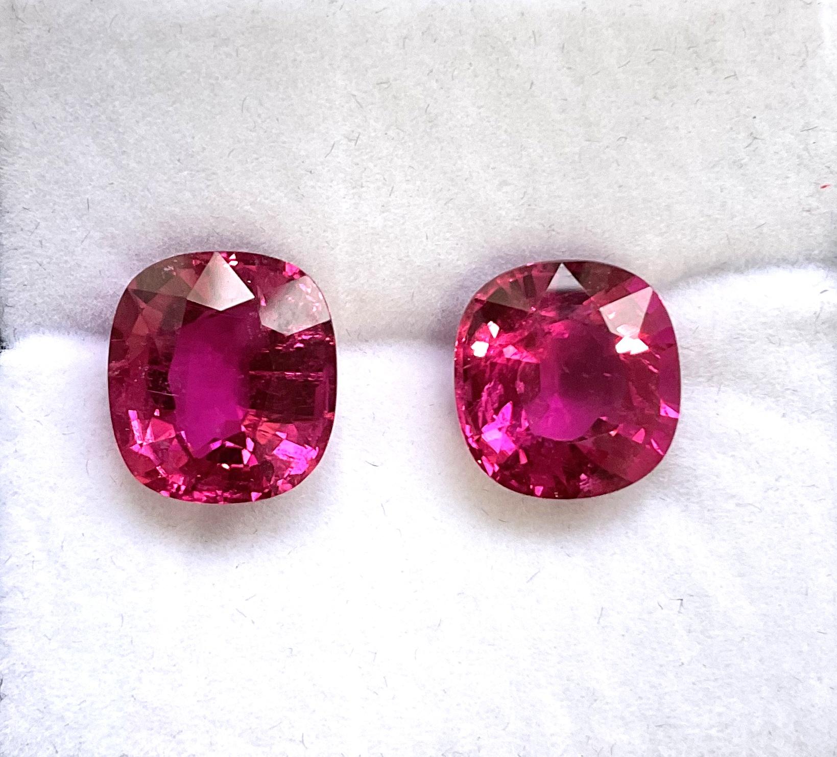 17.88 Carats Rubellite Tourmaline Cushion Cut stone For Jewelry Natural gemstone

Gemstone - Rubellite Tourmaline
Weight - 17.88 Carats
Shape - Cushion
Size - 13x12x8-12x12.5x8 MM
Pieces - 2
