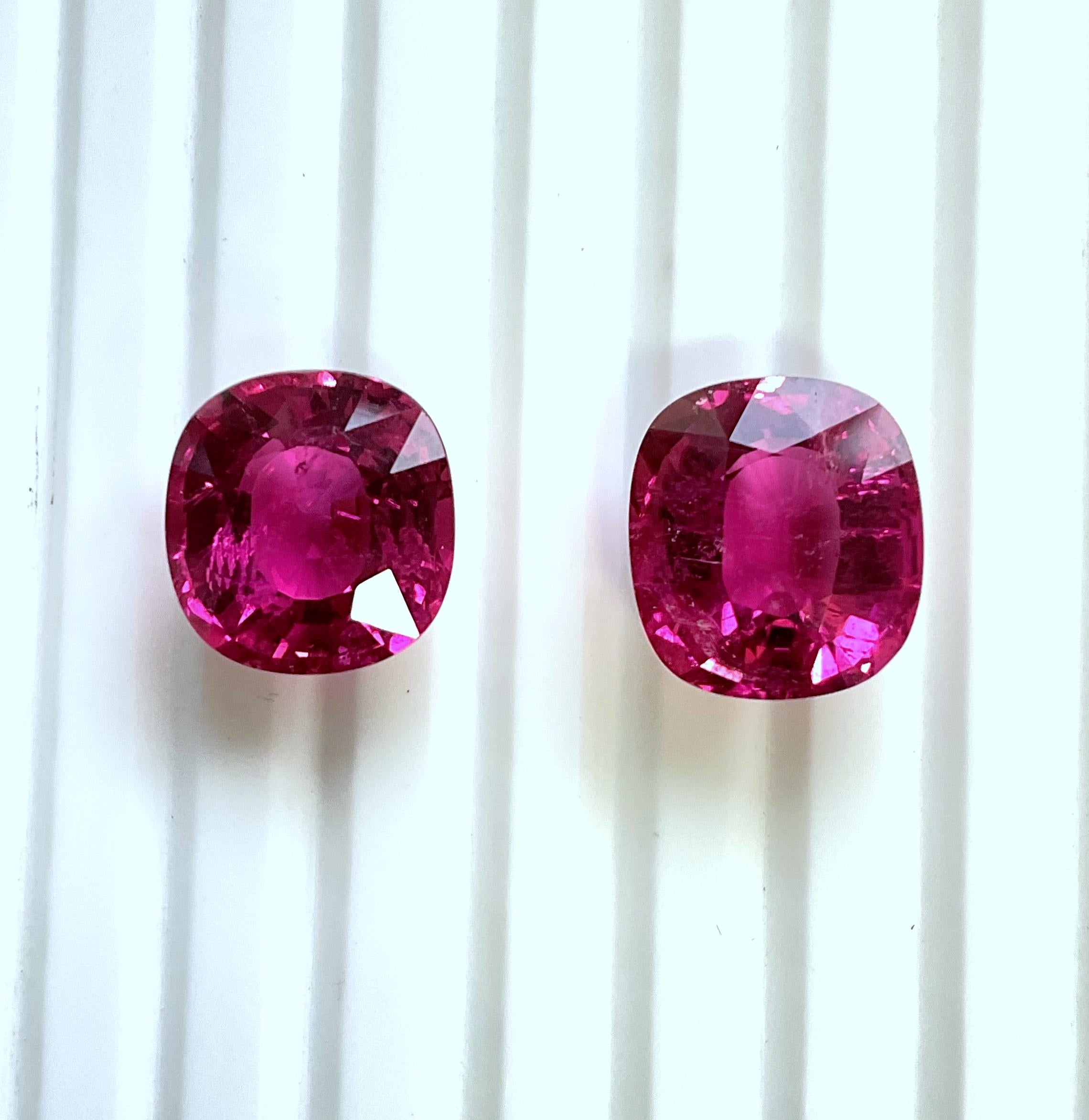 17.88 Carats Rubellite Tourmaline Cushion Cut stone For Jewelry Natural gemstone in vendita 2