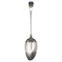 Cuchara de plata de ley con dibujo inglés antiguo de 1788 por Hester Bateman