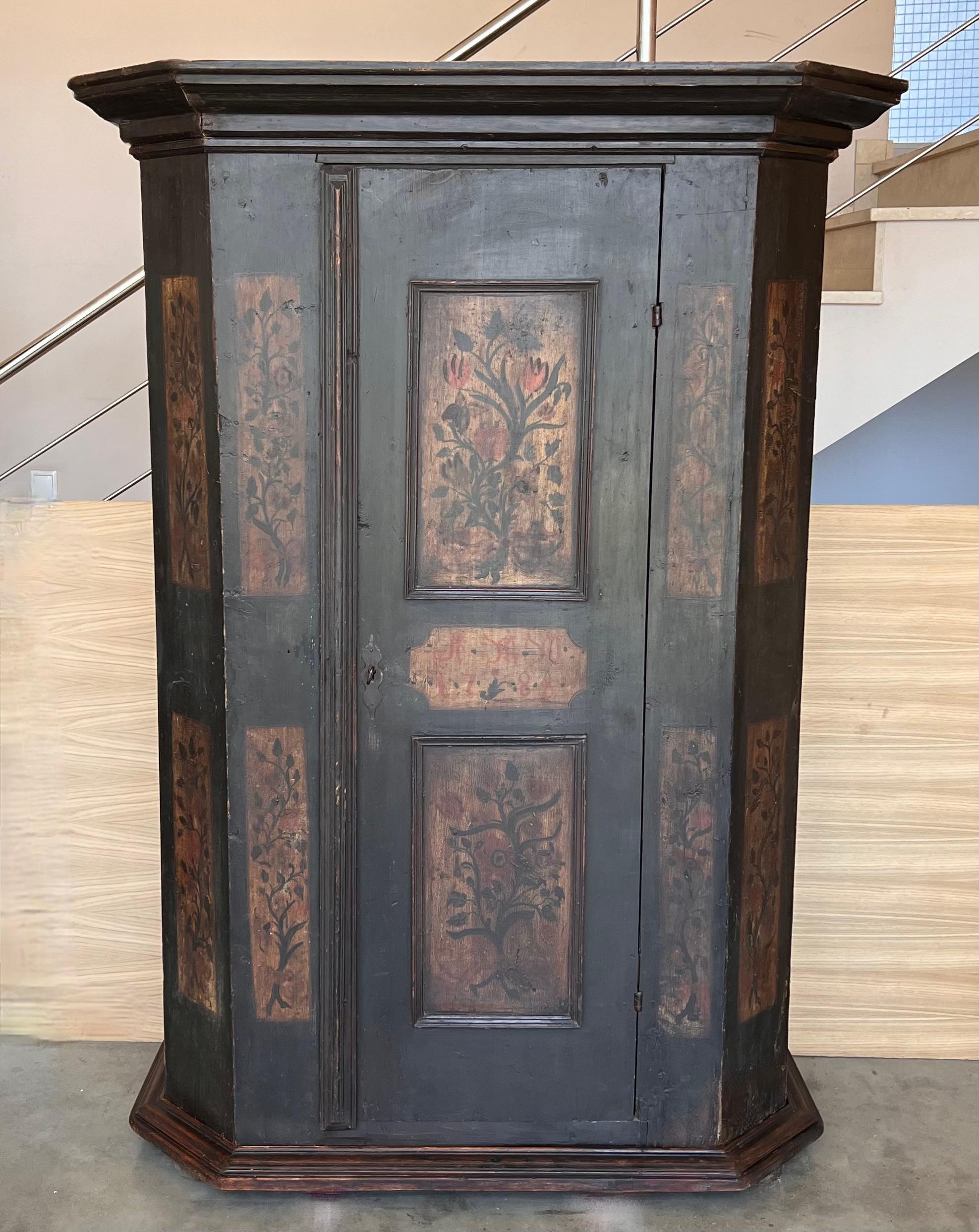 Armario pintado español de 1788 Barroco en venta