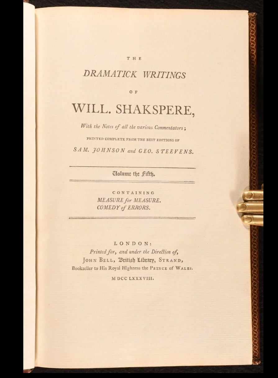 1788 The Dramatick Writings of Will. Shakspere For Sale 6