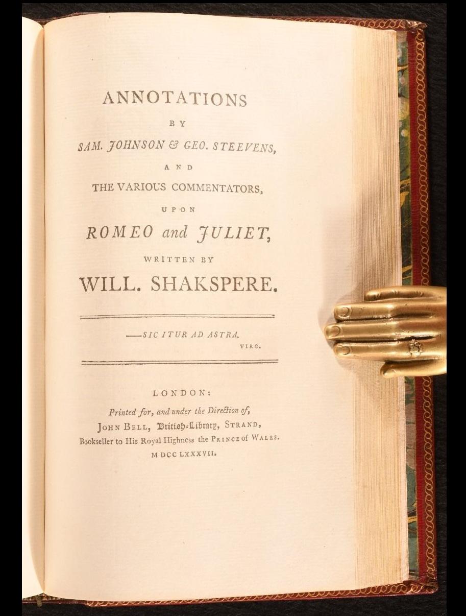 Late 18th Century 1788 The Dramatick Writings of Will. Shakspere For Sale