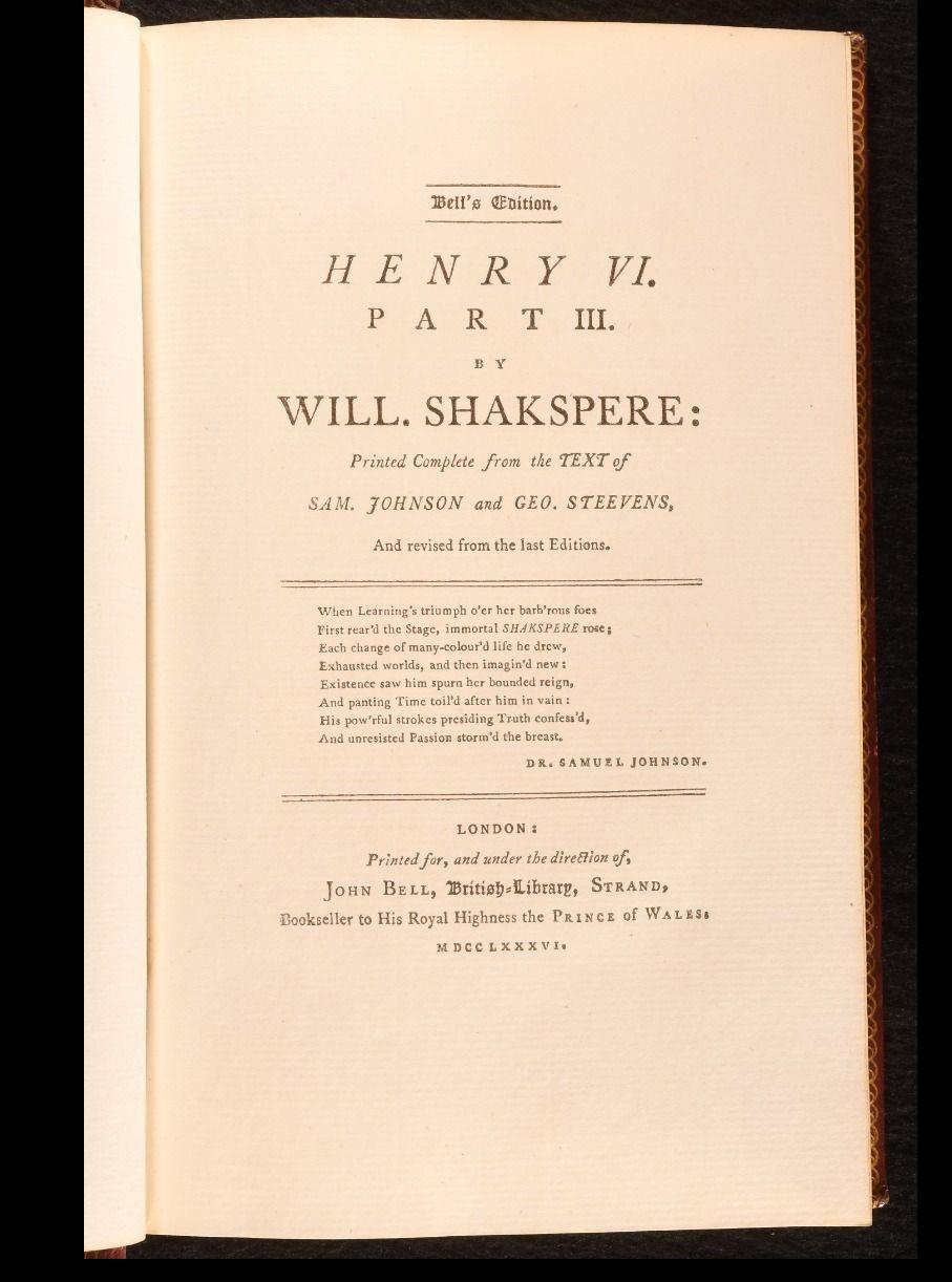 1788 The Dramatick Writings of Will. Shakspere For Sale 3