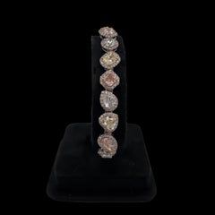 17.89CT Multi Color Earth Diamond Tennis Bracelet, GIA Certified Stones