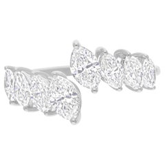 1.78Ct Marquise Cut Diamond Open Ring 18k Weißgold Frauen Engagement Geschenk
