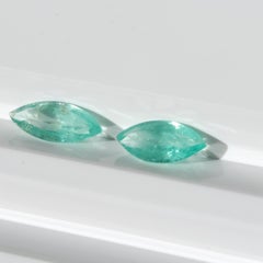 1.78Ct Natural Loose Emerald Marqiuse Shape 2 Pcs