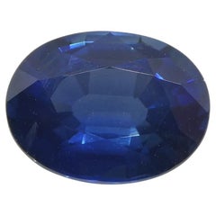 1,78 Karat ovaler blauer Saphir GIA zertifiziert Thailand