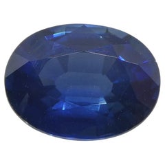Saphir bleu ovale 1,78 carat certifié GIA, Thaïlande