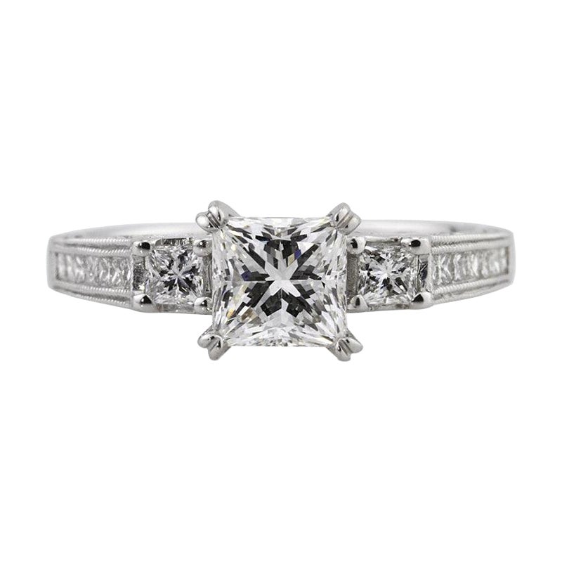 1.78ct Princess Cut Diamond Engagement Ring