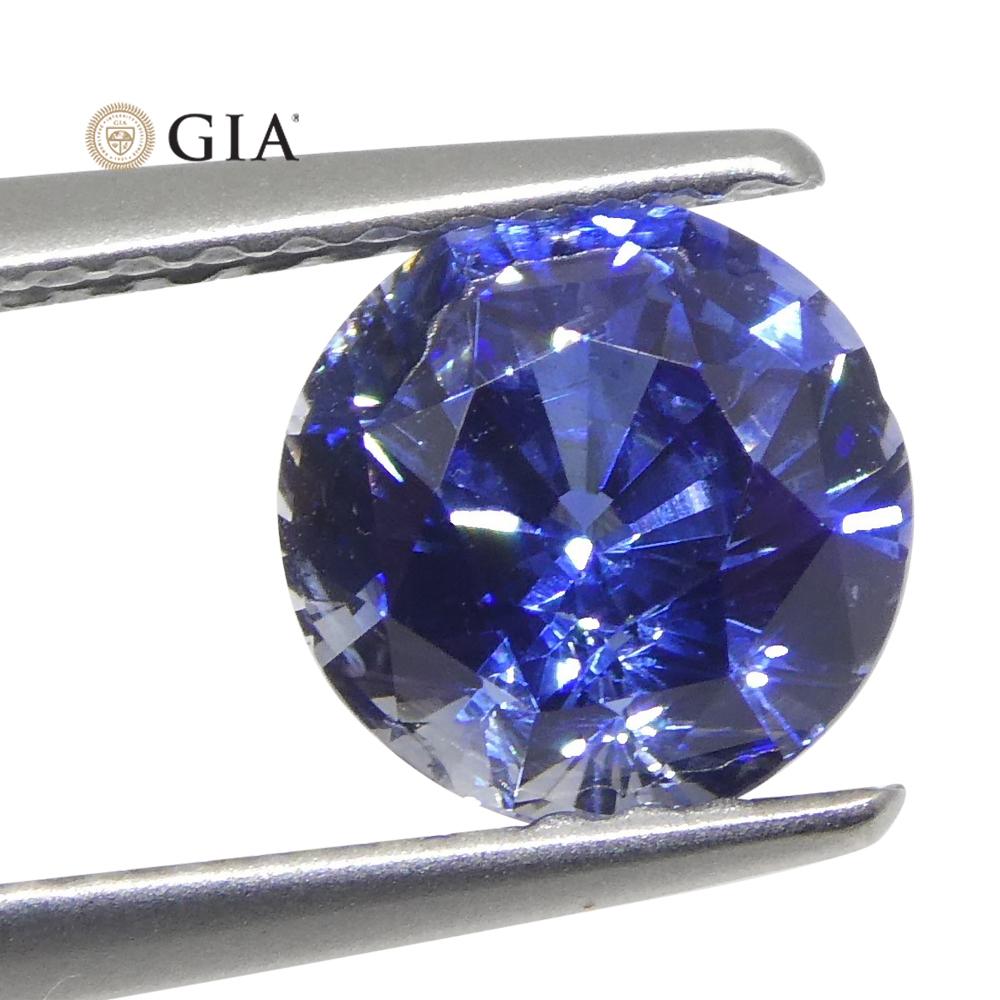 1.78 Karat runder blauer Saphir GIA zertifiziert Sri Lanka im Zustand „Neu“ in Toronto, Ontario
