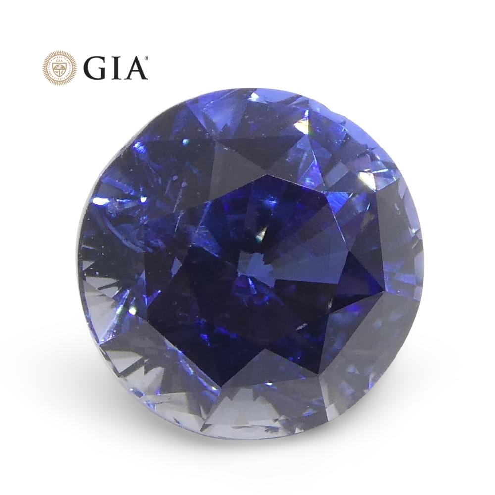 1.78 Karat runder blauer Saphir GIA zertifiziert Sri Lanka für Damen oder Herren