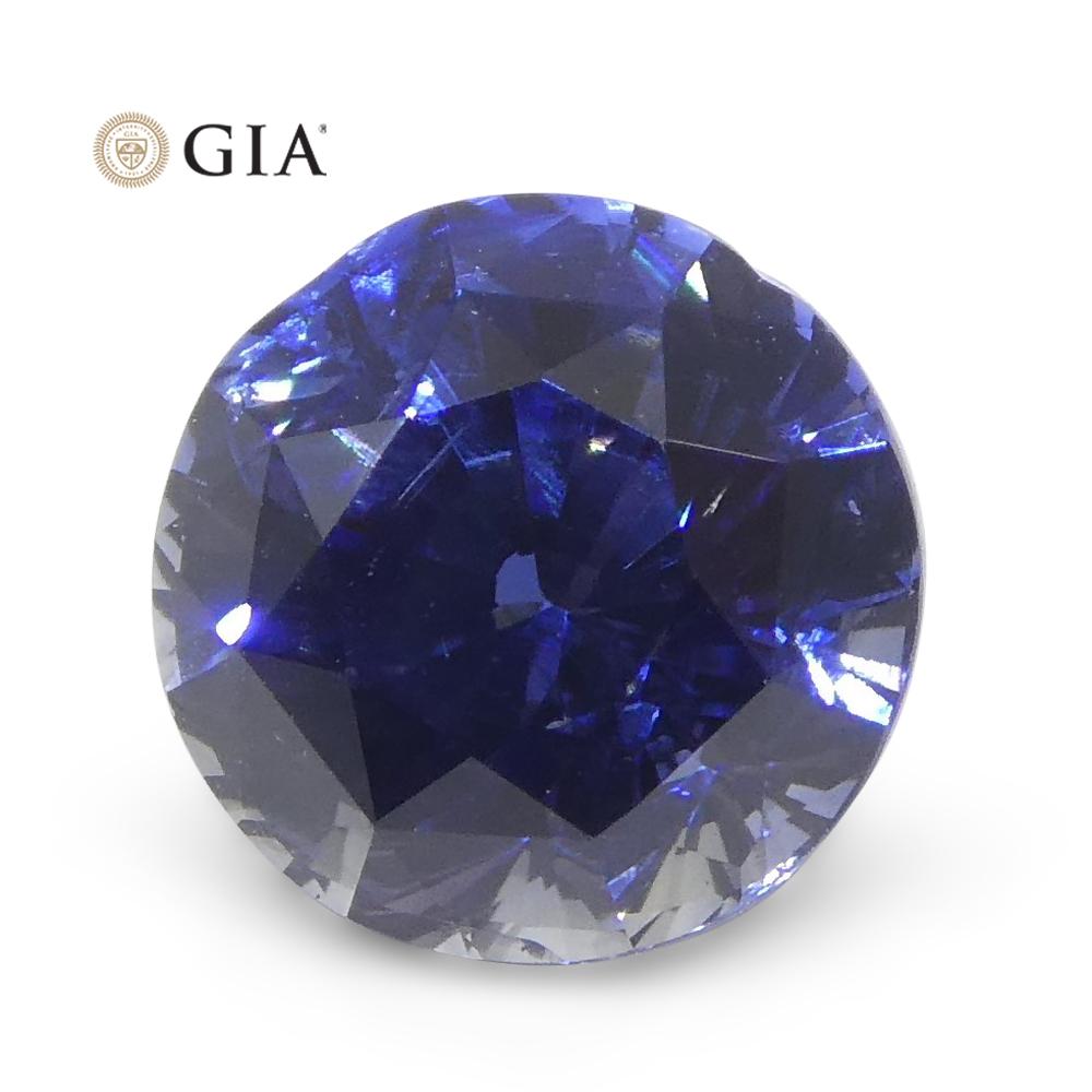 1.78 Karat runder blauer Saphir GIA zertifiziert Sri Lanka 1