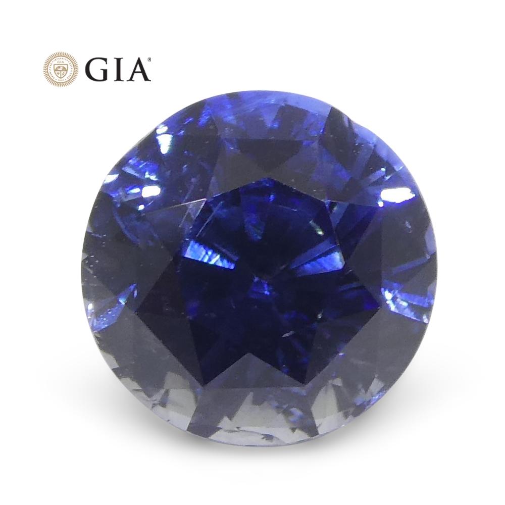 1.78 Karat runder blauer Saphir GIA zertifiziert Sri Lanka 3