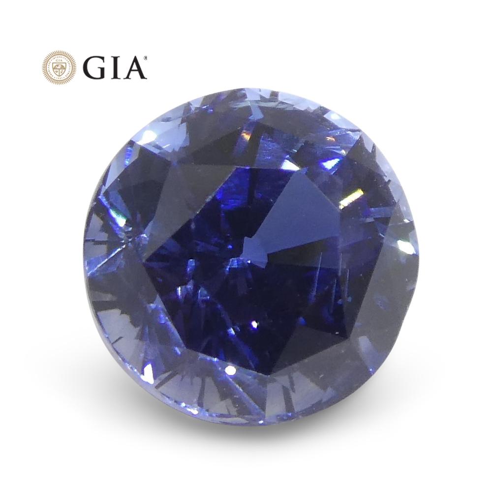1.78 Karat runder blauer Saphir GIA zertifiziert Sri Lanka 4