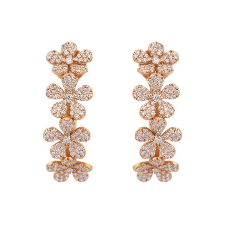 Cast from 18-karat gold, these stunning hoop earrings are hand set with 1.79 carats of sparkling diamonds. Available in Rose, white and yellow gold.

FOLLOW MEGHNA JEWELS storefront to view the latest collection & exclusive pieces. Meghna Jewels is