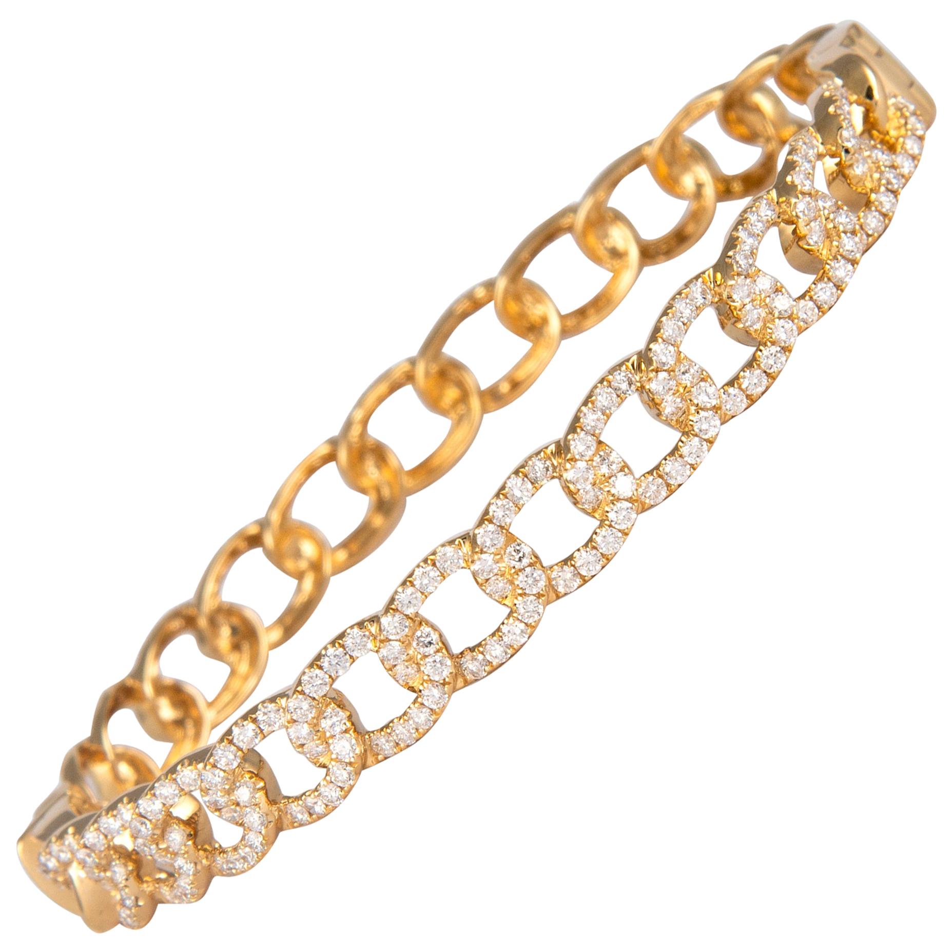 Gold Tone Metal Diamond Pattern fine Mesh Chain Link Bracelet Unique Designer Old Worn Bright Geometric Bright Yellow Estate Women\u2019s Jewelry