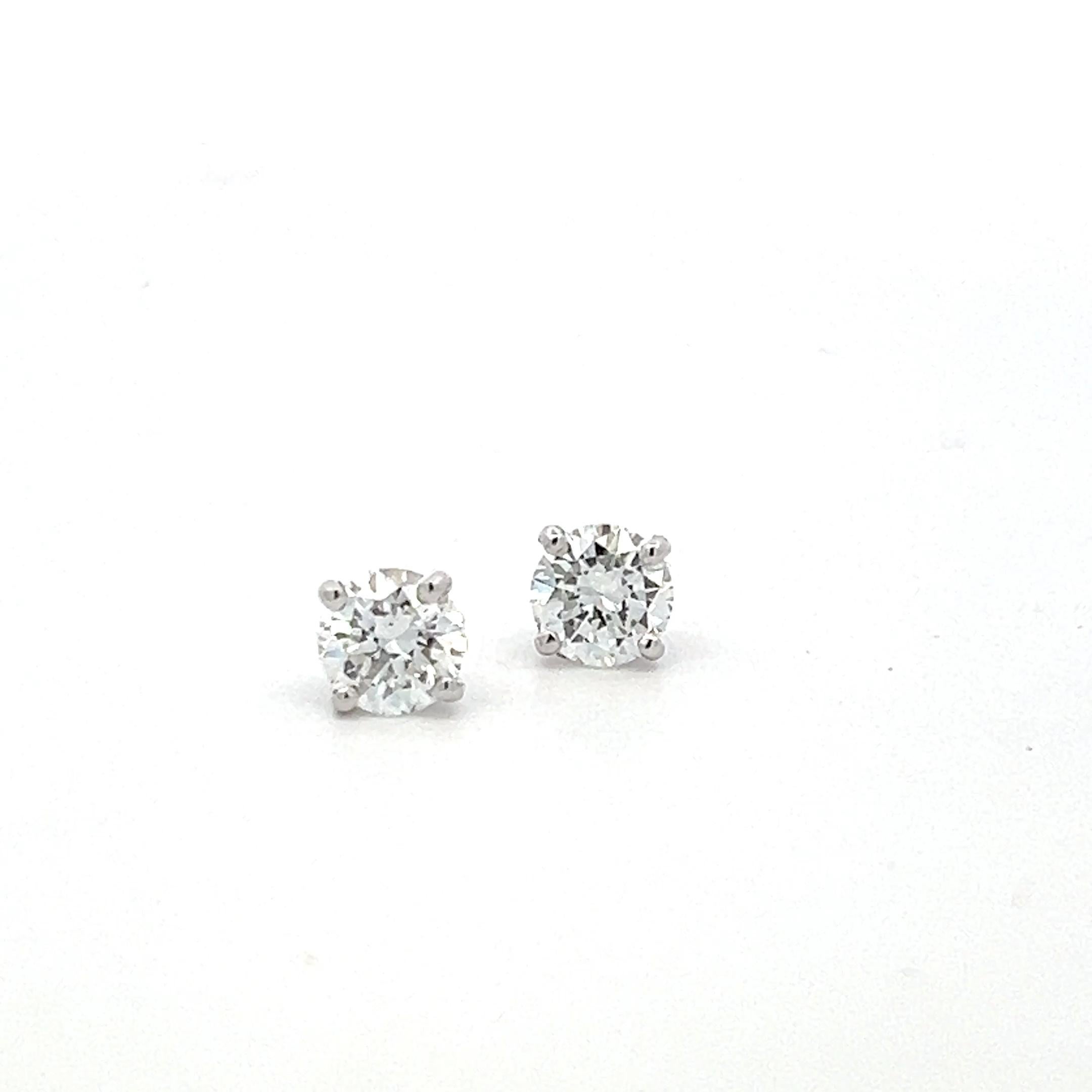 1,79 Karat Runder Brillant D VS2 Diamant-Ohrstecker aus 18 Karat Weißgold Damen im Angebot