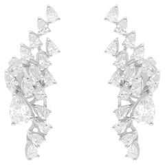 1.79 Karat SI/H Birnenschliff Diamant-Ohrringe im Brillantschliff 18 Karat Weißgold Schmuck