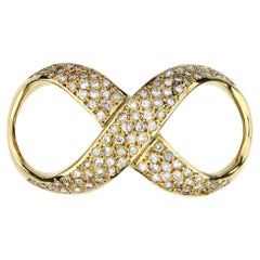 Ciondolo a scorrimento Infinity 14K con diamante da 1,79 carati di peso totale