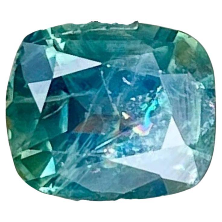 1.79 Carats Teal Sapphire Stone Cushion Cut Natural Madagascar's Gemstone