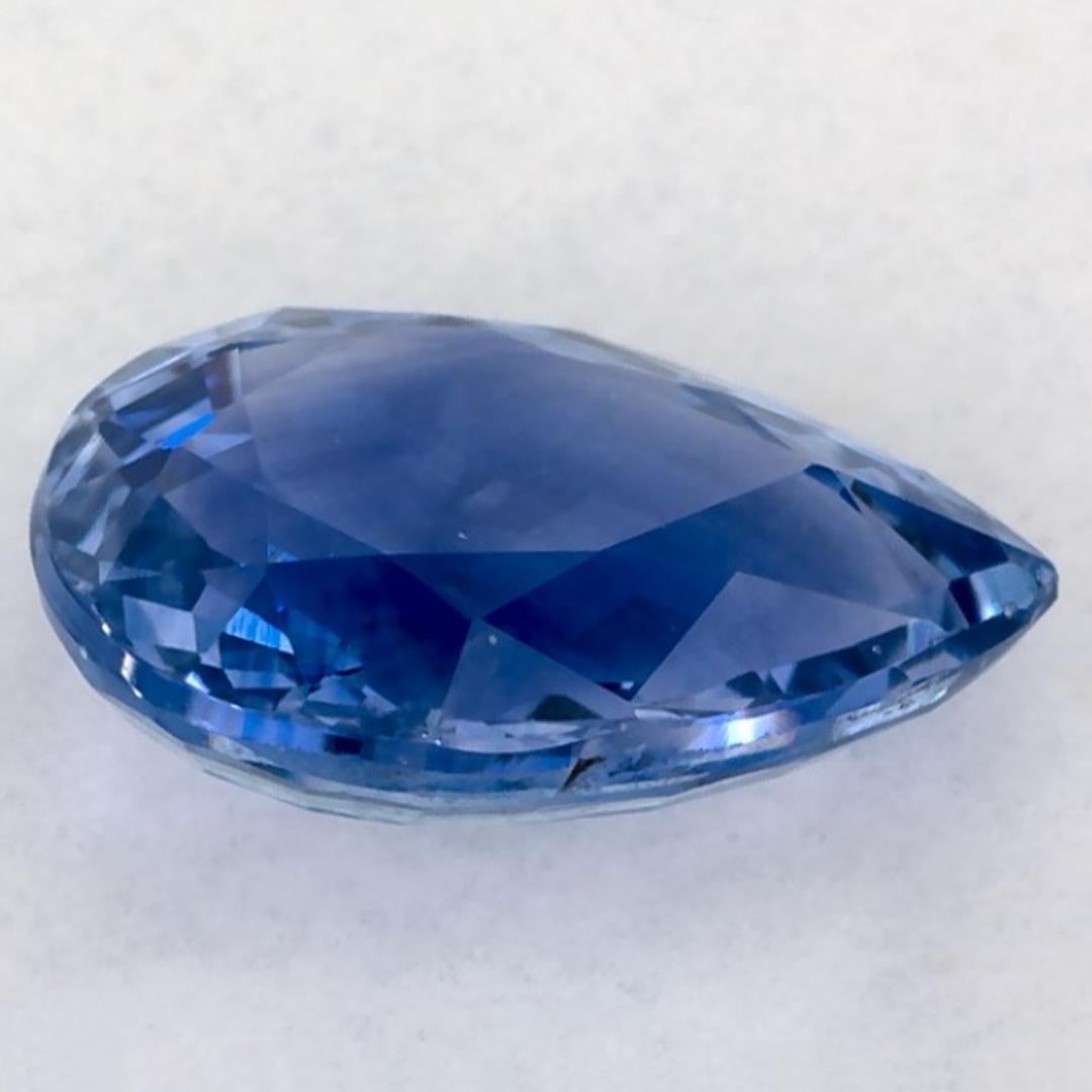 Gema suelta de zafiro azul pera de 1.79 qt en Nuevo estado para la venta en Fort Lee, NJ