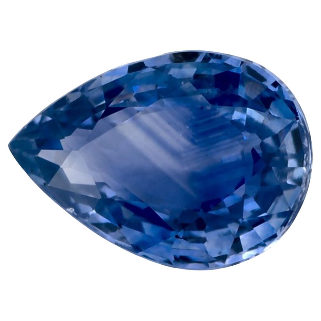 Gema suelta de zafiro azul pera de 1.79 qt